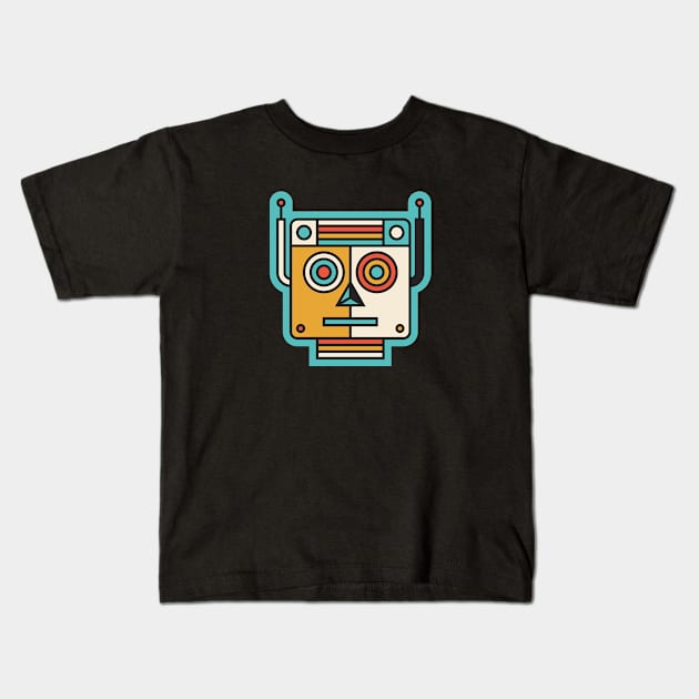 Retro robot P2 Kids T-Shirt by tifftuff